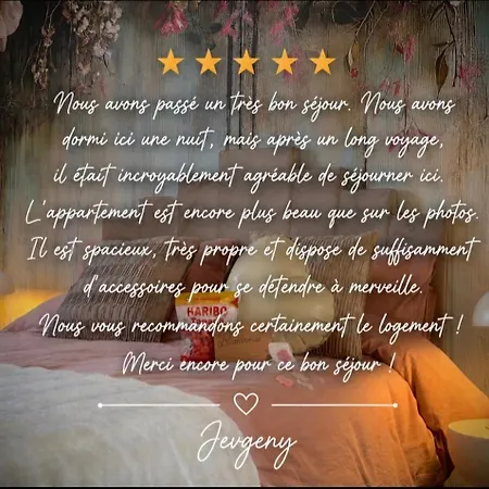 Le Nid Poudre - Romantique Baignoire Ilot Appartement